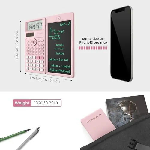 Testing the 82MS Scientific Calculators School Supplies with Notepad ROATEE Pink Stuff over two weeks