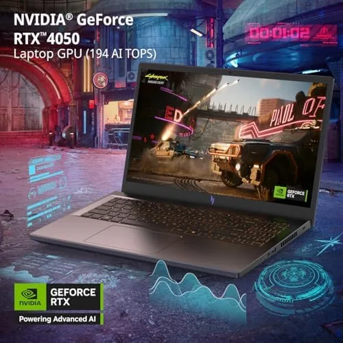 Detail shot of the Acer Nitro V Gaming Laptop | Intel Core i5-13420H Processor features