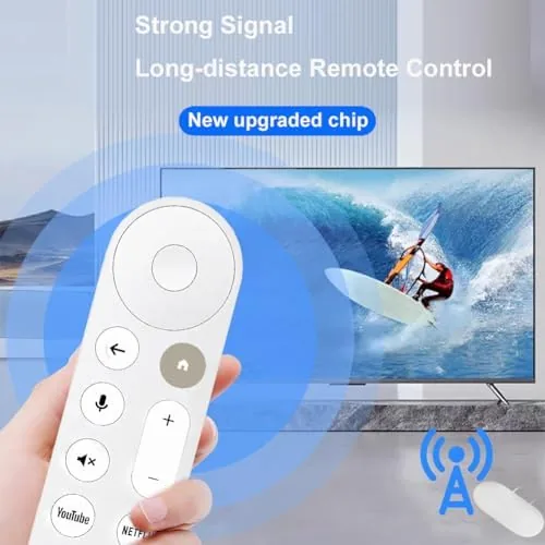Another view of the Upgrade New Replacemen Remote Voice Control Only for Chromecast-Google-TV 4K/