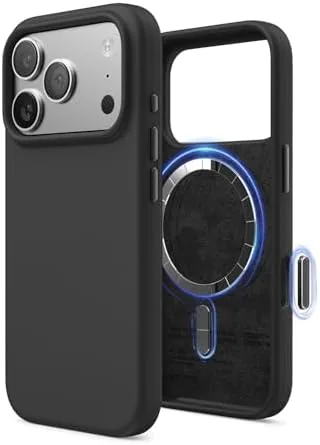 Overview of the elago Premium Magnetic Silicone Case for iPhone 17 Pro Black