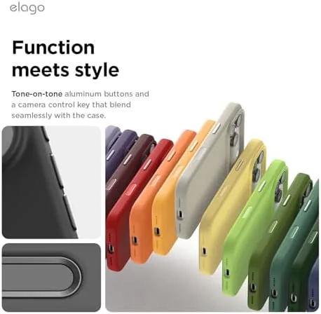 The elago Premium Magnetic Silicone Case for iPhone 17 Pro Black in real use