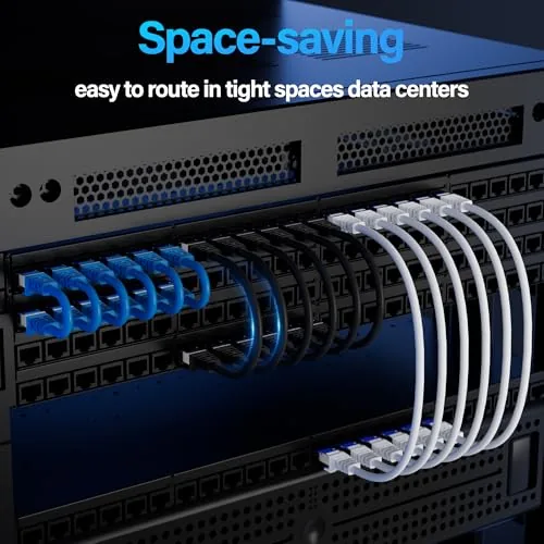 Another view of the Cat6A Ethernet Cable Shielded 10Gbps 50 ft, Slim Shielded (F/UTP)
