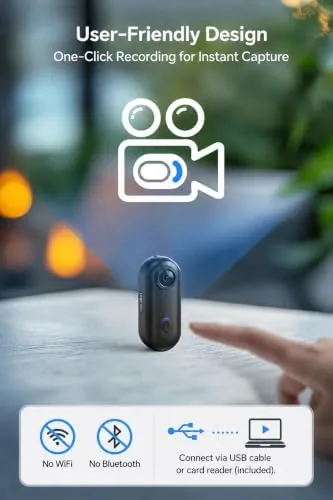 The W4 next to a larger body camera for size comparison