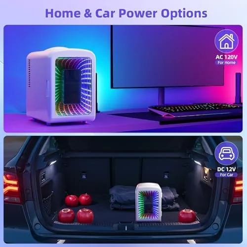 The Antarctic Star Mini Compact Refrigerator with Gaming Light, 4L Capacity/6 in real use