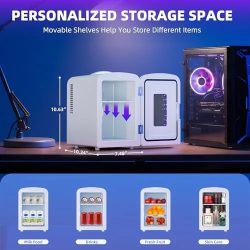 Testing the Antarctic Star Mini Compact Refrigerator with Gaming Light, 4L Capacity/6 over two weeks