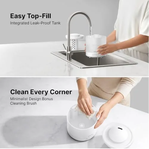 Another view of the Homvana Humidifiers for Bedroom, Large Room, 1.5L Top-Fill, 2 Packs