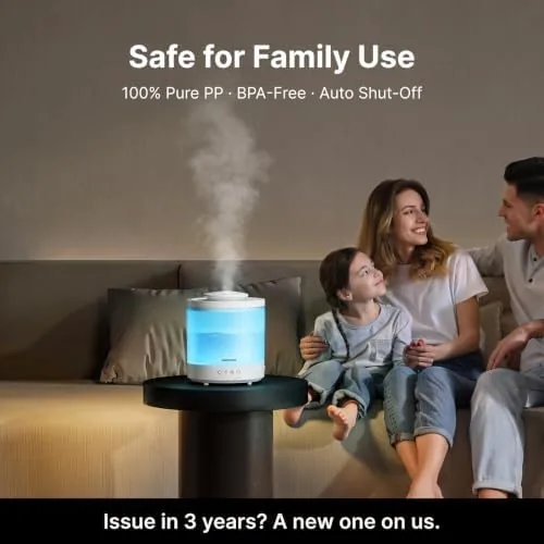 The Homvana Humidifiers for Bedroom, Large Room, 1.5L Top-Fill, 2 Packs compared in context