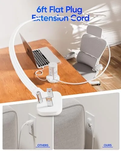 The Power Strip Tower, kakyanill Charging Station 9 AC Outlets 8 compared in context