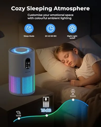 Another view of the WESTHEY H13 HEPA Air Purifier for Home up to 1650