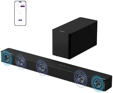 Overview of the ULTIMEA 5.1CH Surround Sound Bar System with Dolby Atmos, Poseidon
