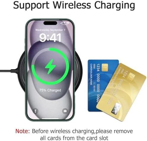The Designed for iPhone 17 Case with Card Holder Green | compared in context