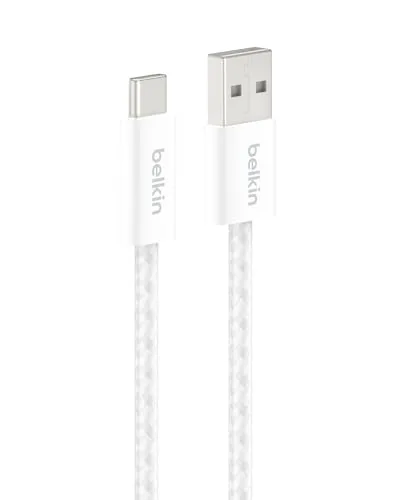 Overview of the Belkin USB A to USB C 15W Braided Cable 3.3ft