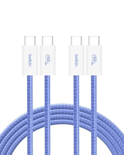 Overview of the Belkin USB C to USB C 60W Braided Cable 2