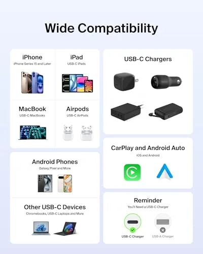 Another view of the Belkin USB C to USB C 60W Braided Cable 2