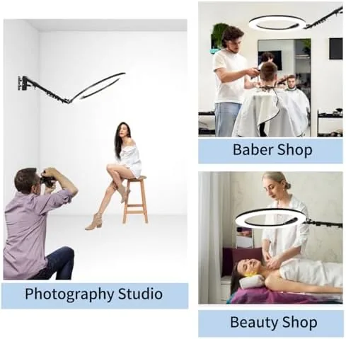 The 25 '' Ring Light Wall Mount with Phone Holder, Overhead compared in context
