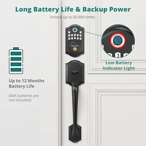 The DS10 Pro Fingerprint Keyless Entry Door Lock with Handle Set compared in context