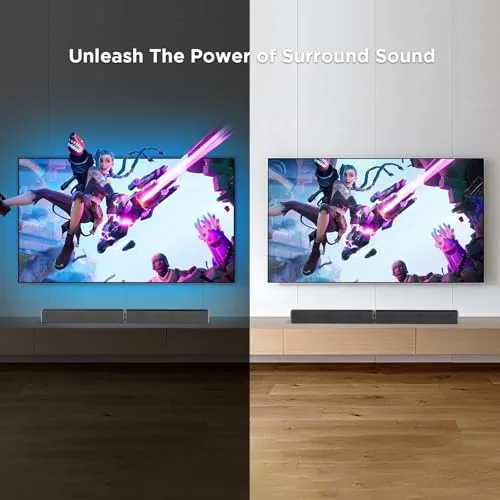 The MZEIBO Sound Bar for Smart TV，80W Detachable Bluetooth Soundbar with in real use