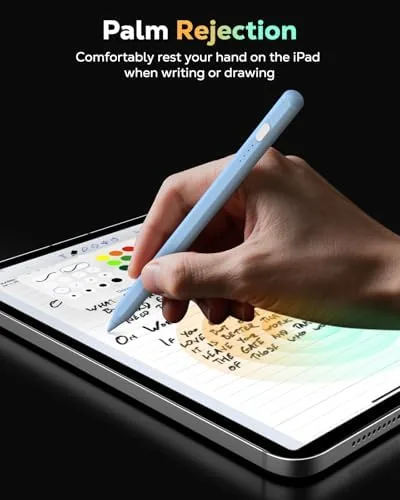 The Moko Pencil for iPad(A16) 11th 10th Gen,USB-C Fast Charging,Blue | in real use