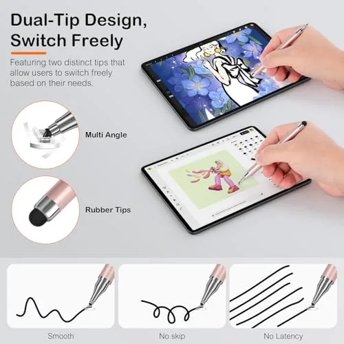 Close look at the 3PCS Tablets Stylus Pen for All Touchscreen Devices with Precision build quality