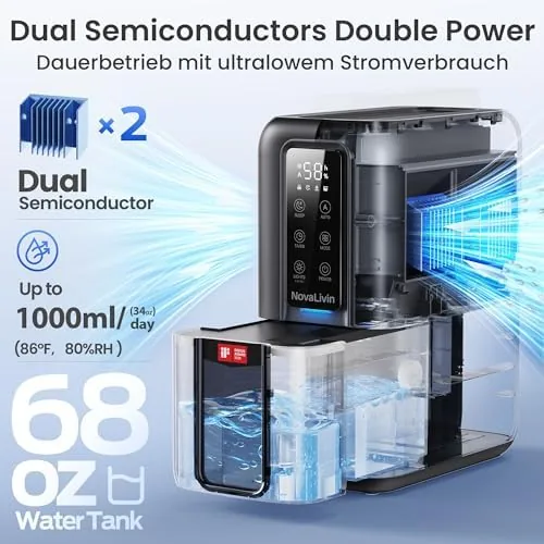 Close look at the Dehumidifiers for Bathroom with Moisture Absorber Bag Reusable, 68 OZ build quality