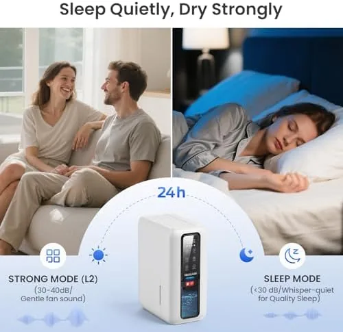The Dehumidifier for Home, Dehumidifiers for Bathroom, Bedroom, Living room, Closet in real use