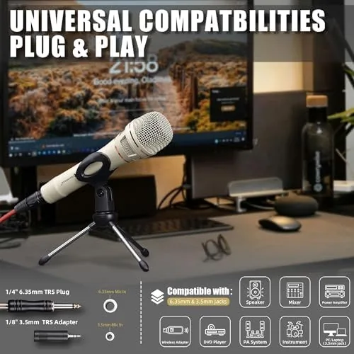 The Dynamic Microphone - Professional Vocal Microphone for Singing - Handheld in real use
