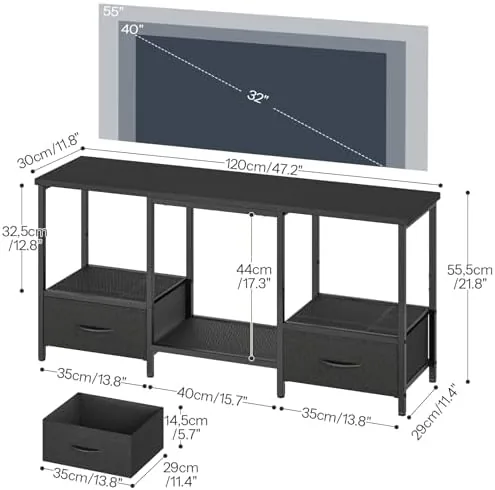 The HOOBRO LED TV Stand with Storage, LED Entertainment Center with in real use