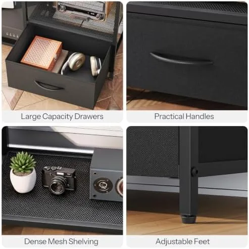 Testing the HOOBRO LED TV Stand with Storage, LED Entertainment Center with over two weeks