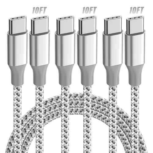Overview of the KYEHD USB C to USB C Cable 10ft 3 Pack