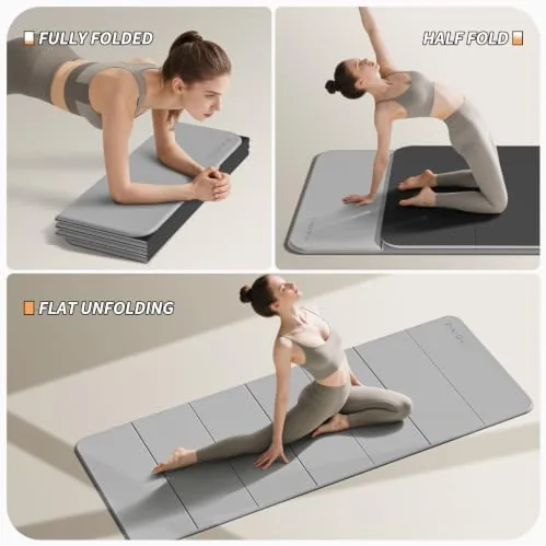 Close look at the PAIDU Foldable Yoga Mat 10MM Thick SGS Certified TPE 75x26" build quality