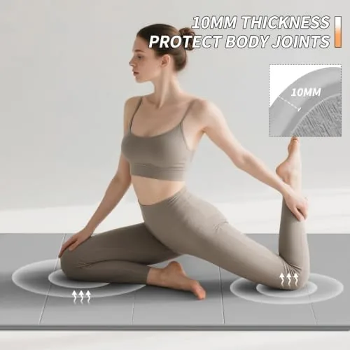 Another view of the PAIDU Foldable Yoga Mat 10MM Thick SGS Certified TPE 75x26"