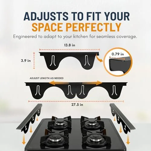 The cover extended to its full length showing the adjustable range