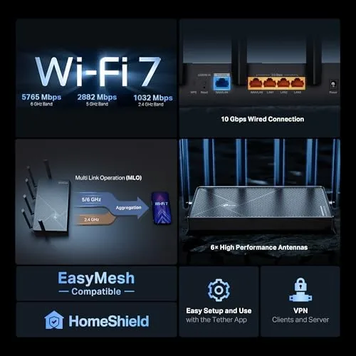 The router setup screen showing the band configuration and connected devices