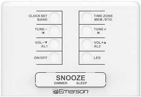Another view of the Emerson CKS1500 SmartSet Dual Alarm Clock Radio with AM/FM, 0.9"