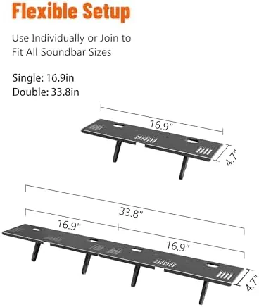 The Soundbar Mount, No Drilling Steel TV Top Shelf Fits Most in real use