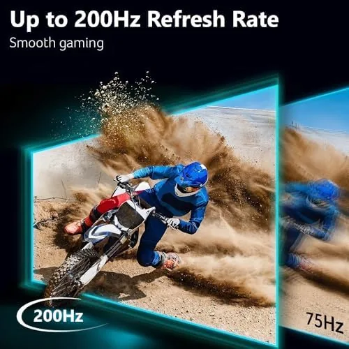 A racing game on the ultrawide screen showing the extended field of view across the track