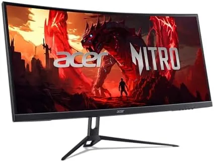 The monitor OSD showing the refresh rate and FreeSync settings during testing