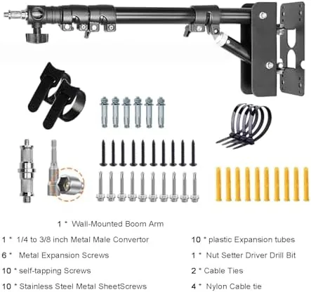 Close look at the Wall Mount Triangle Boom Arm 51.2inch (43.3) build quality
