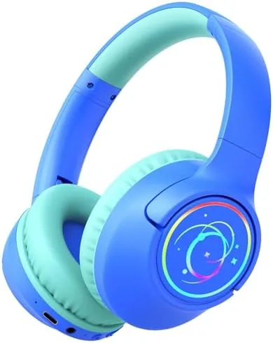 Overview of the Kids Bluetooth Headphones with 85H Playtime for Toddler Boy, Blue