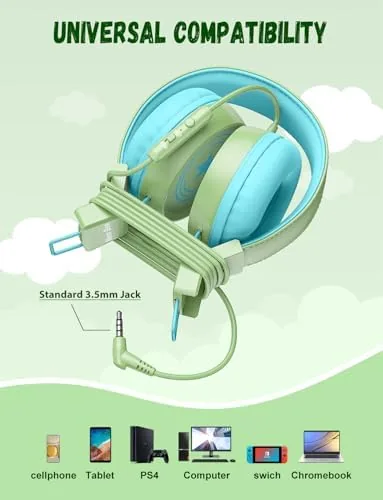 The New Bee Kids Headphones for School with Microphone KH20 HD in real use