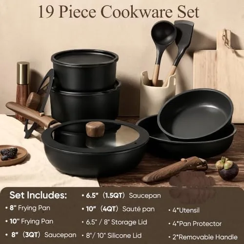 Close up of the detachable handle locking mechanism and the non stick surface