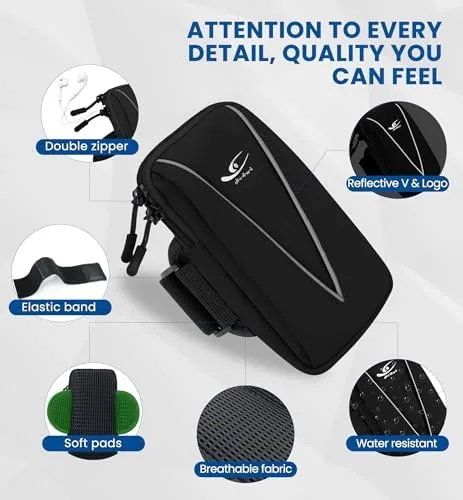 The wrist bag carrying a phone and cards for a short bike ride