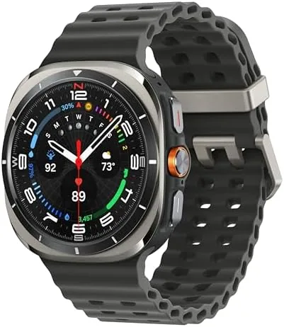 Samsung Galaxy Watch Ultra (2025), Titanium Silver, 47mm LTE Smartwatch | Titanium Casing, Advanced Review: Tested and Rated