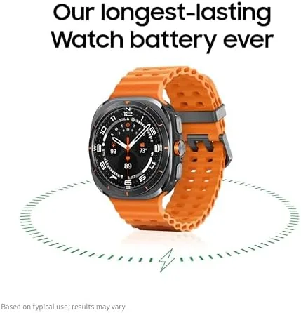 Close look at the Samsung Galaxy Watch Ultra (2025), Titanium Silver, 47mm LTE Smartwatch build quality