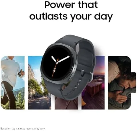 The 40mm Galaxy Watch 8 beside its charging puck