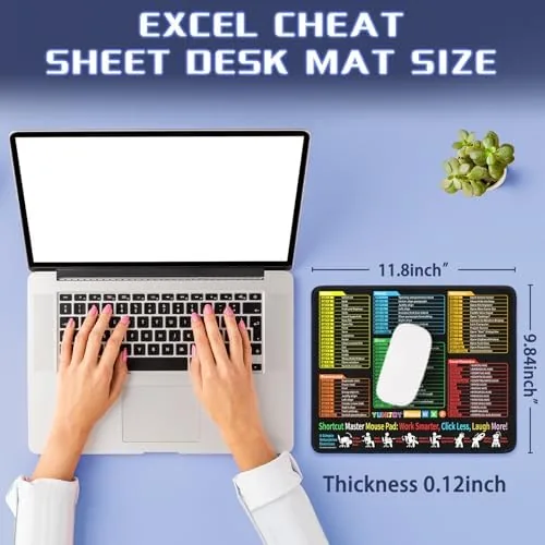 Another view of the Excel Cheat Sheet Desk Pad - Mouse Pad - Excel
