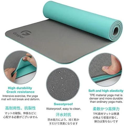 The Gruper Yoga Mat Non Slip, Eco Friendly Fitness Exercise Mat in real use