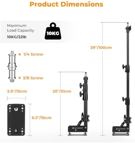 The K&F CONCEPT Ring Light Wall Mount Triangle Boom Arm 39.4" in real use