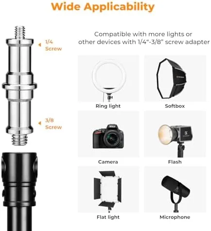The K&F CONCEPT Ring Light Wall Mount Triangle Boom Arm 39.4" compared in context