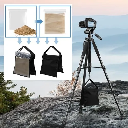 The 12 Pack Sandbags Weight Bags for Photography Equipments, Photography Sand in real use